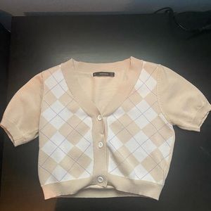 Crop top sweater vest top